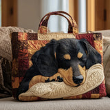 Håndlaget dachshundveske
