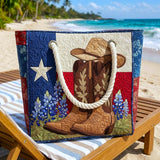 Håndlaget strandveske | Texas-stolthet
