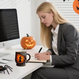 3D Halloween håndlaget krus – med hekse- og kattedesign