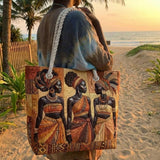 Håndlaget strandveske | Melanin Queens Glow